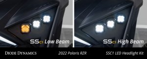 Polaris RZR Headlights - Diode Dynamics - C1 LED Pod - White - `20-`23